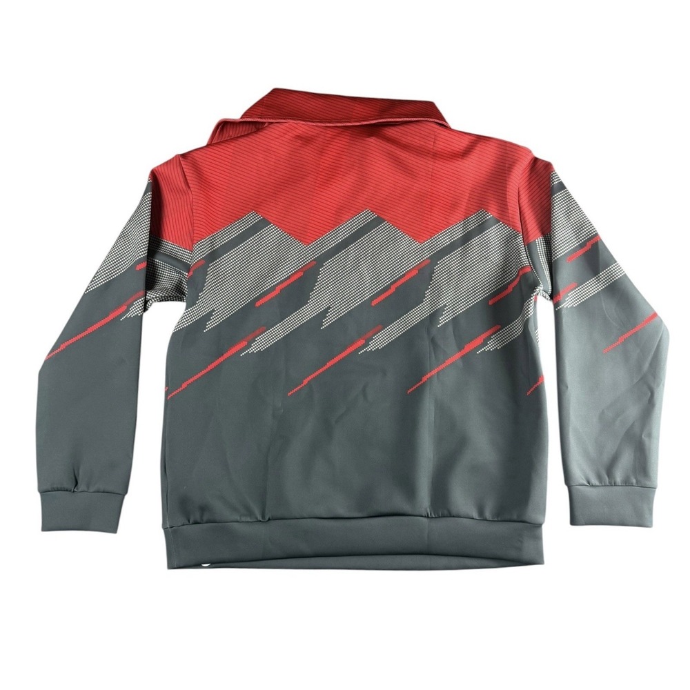 ACEGOLFS Womens Large Golf Pullover 1/4 Zip Stretch Athletic Red Gray - Picture 2 of 14